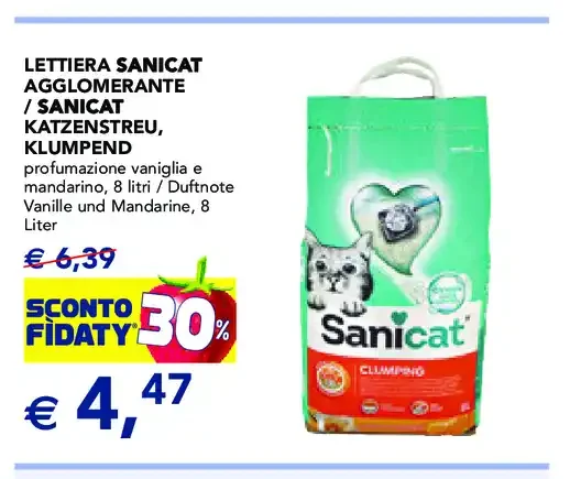 Lettiera per gatti Sanicat