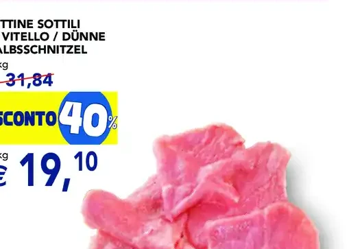 Fettine sottili di vitello