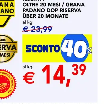 Grana Padano DOP Riserva oltre 20 mesi
