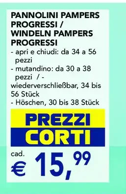Pannolini Pampers Progressi
