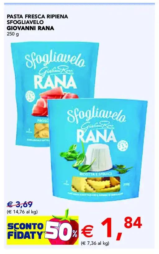 Pasta fresca ripiena Sfogliavelo Giovanni Rana