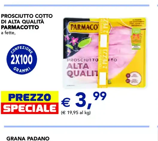 Prosciutto cotto di alta qualità Parmacotto