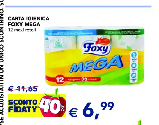 Carta igienica Foxy Mega