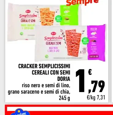 Cracker ai cereali con semi