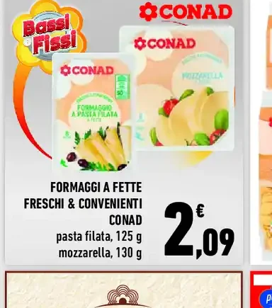Formaggi a fette freschi e convenienti Conad