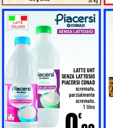 Latte UHT senza lattosio Piacersi Conad