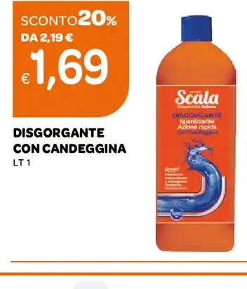 Disgorgante con candeggina