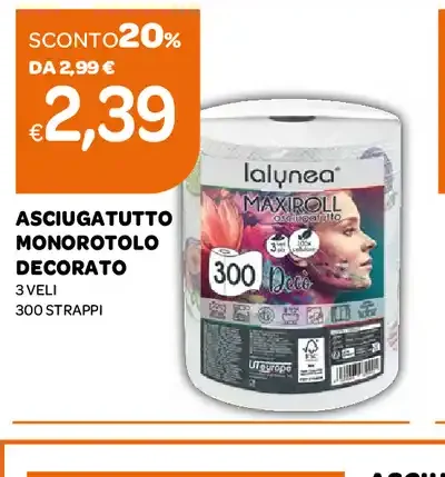 Asciugatutto monorotolo decorato