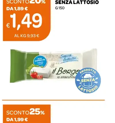 Stracchino senza lattosio