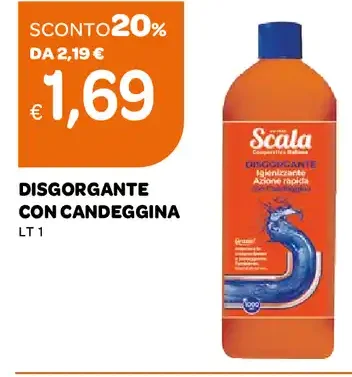 Disgorgante con candeggina