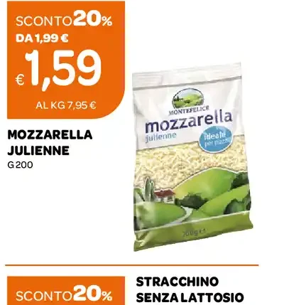 Mozzarella julienne