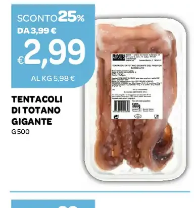 Tentacoli di totano gigante