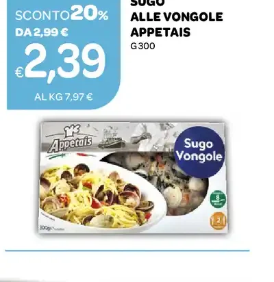 Sugo alle vongole Appetais