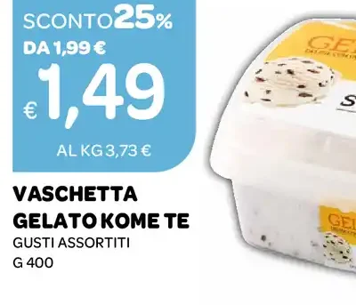 Vaschetta gelato Kome Te