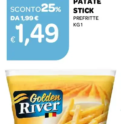 Patate stick prefritte