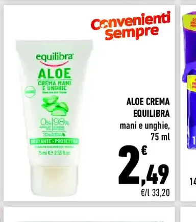 Crema mani all'aloe Equilibra