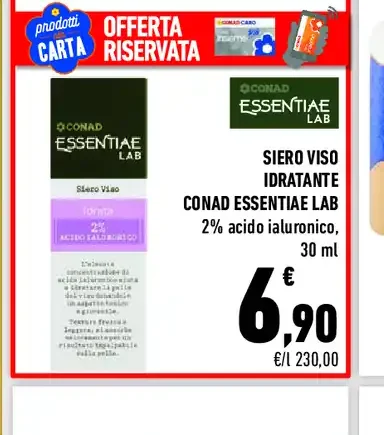 Siero viso idratante Conad Essentiae Lab