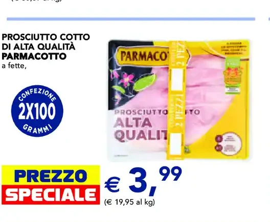 Prosciutto cotto di alta qualità Parmacotto