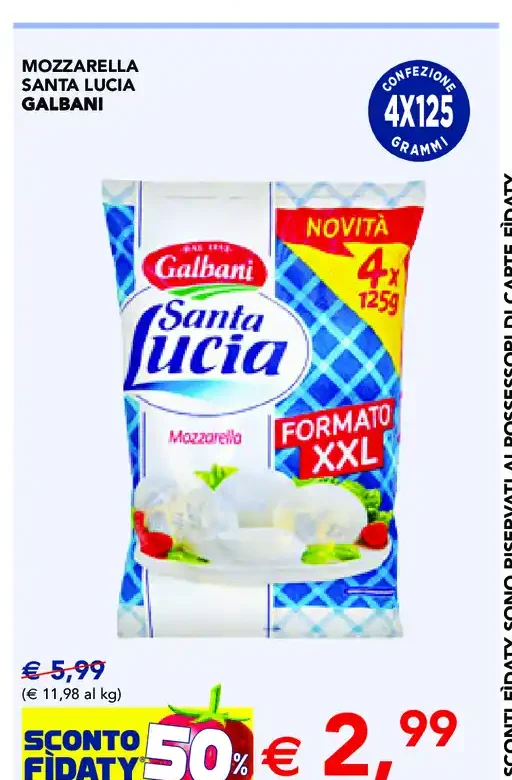 Mozzarella Santa Lucia Galbani