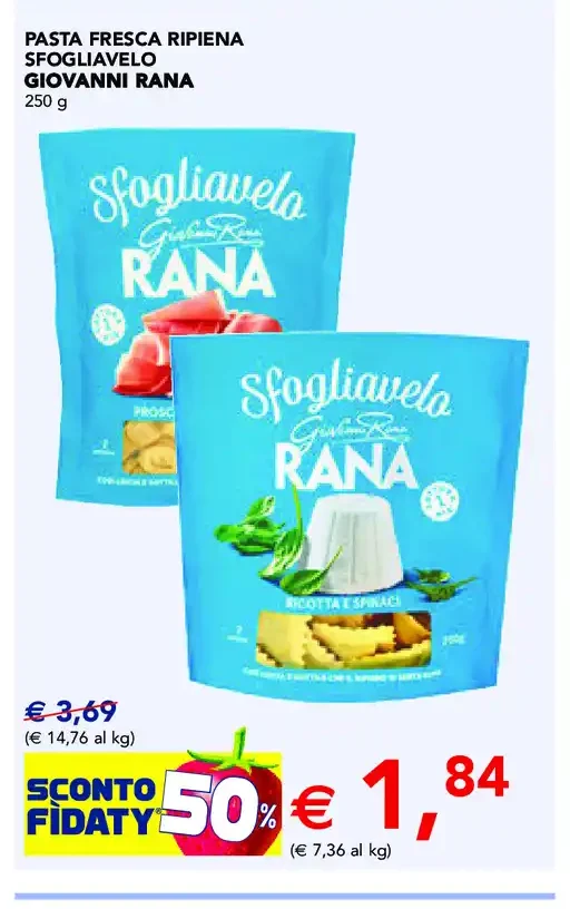 Pasta fresca ripiena Sfogliavelo Giovanni Rana