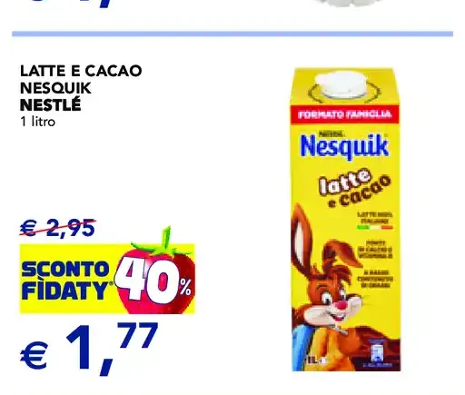 Latte e cacao Nesquik Nestlé