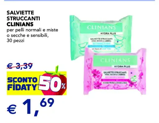 Salviette struccanti Clinians