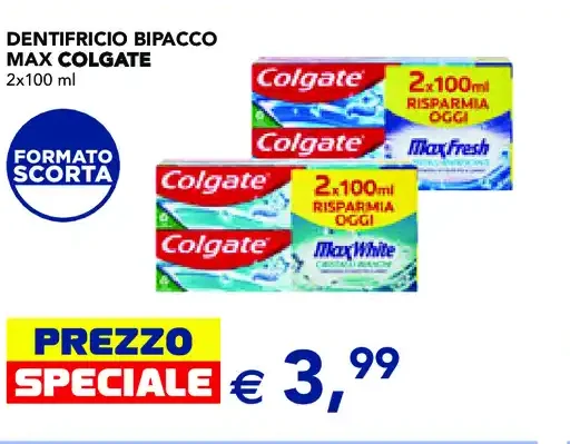 Dentifricio bipacco Colgate Max Fresh