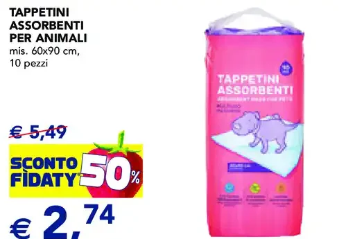 Tappetini assorbenti per animali