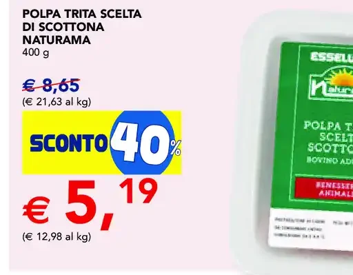 Polpa trita scelta di Scottona Naturama