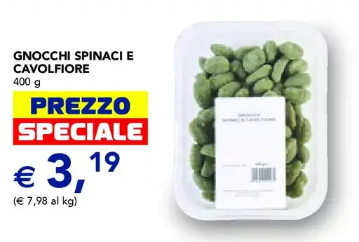 Gnocchi spinaci e cavolfiore