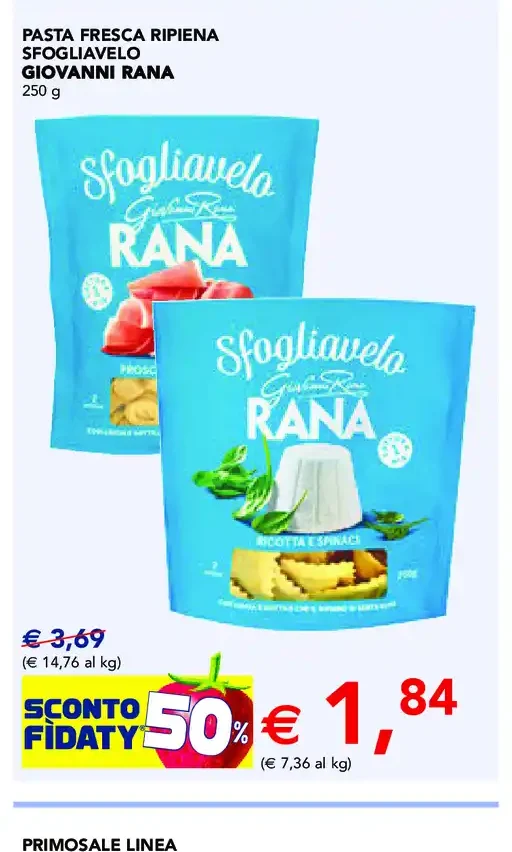 Pasta fresca ripiena Sfogliavelo Giovanni Rana