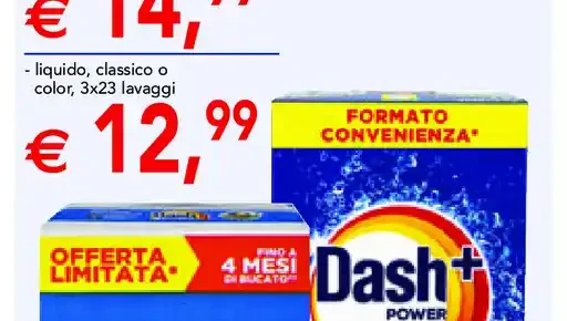 Detersivo lavatrice Dash formato convenienza