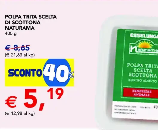 Polpa trita scelta di Scottona Naturama