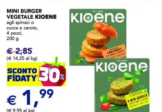 Mini burger vegetale Kioene