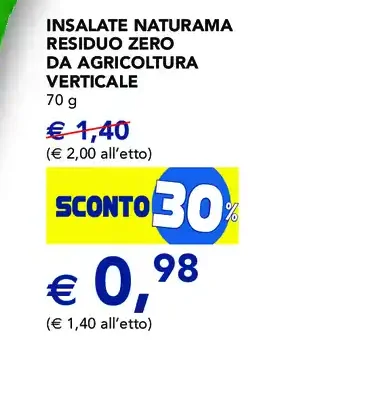 Insalate Naturama residuo zero da agricoltura verticale