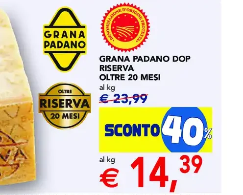 Grana Padano DOP riserva oltre 20 mesi