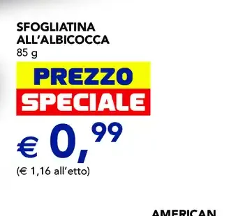 Sfogliatina all'albicocca