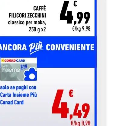 Caffè Filicori Zecchini con Carta Insieme Più