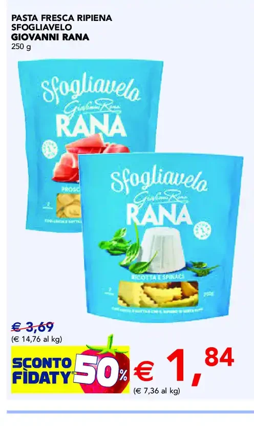 Pasta fresca ripiena Sfogliavelo Giovanni Rana
