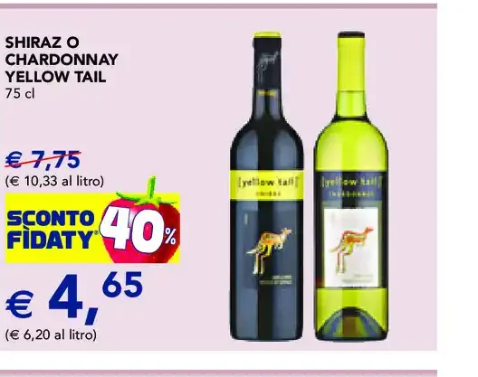 Shiraz o Chardonnay Yellow Tail
