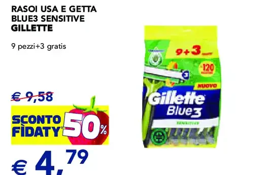 Rasoi usa e getta Gillette Blue3 Sensitive