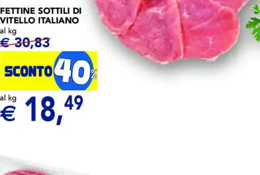 Fettine sottili di vitello italiano