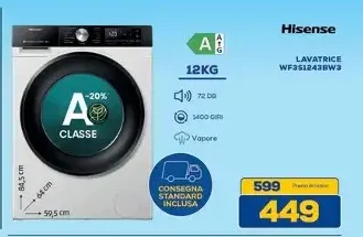 Hisense lavatrice 12 kg