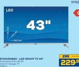 Strong LED Smart TV 43" SRT43UD6593