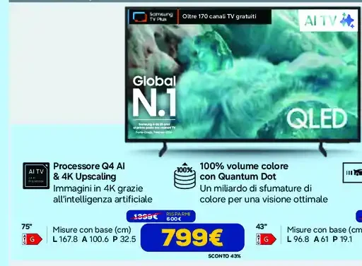 TV QLED Samsung Q7F 4K Smart TV