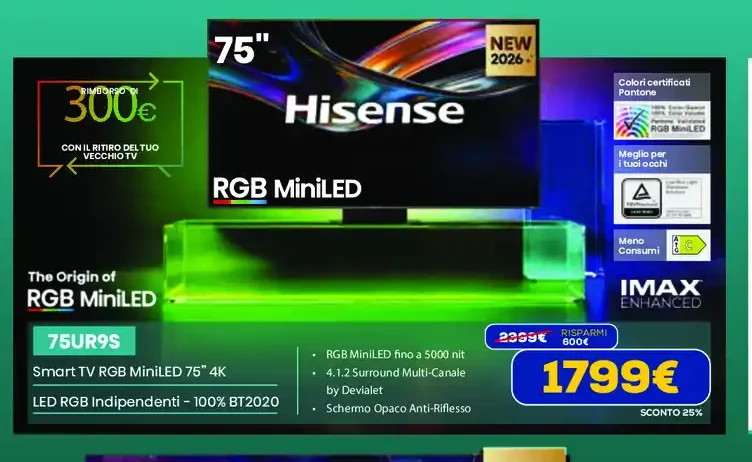 TV RGB MiniLED 4K 75UR9S