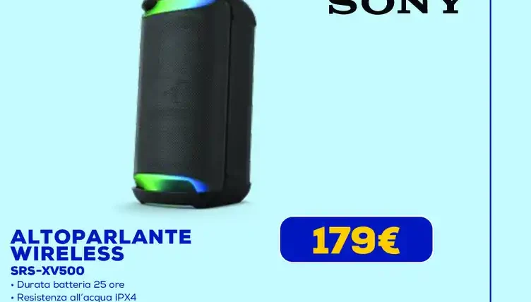 Sony SRS-XV500 altoparlante wireless