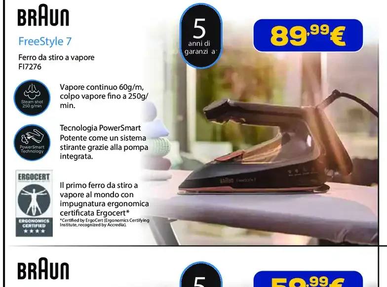 Ferro da stiro Braun FreeStyle 7 FI7276