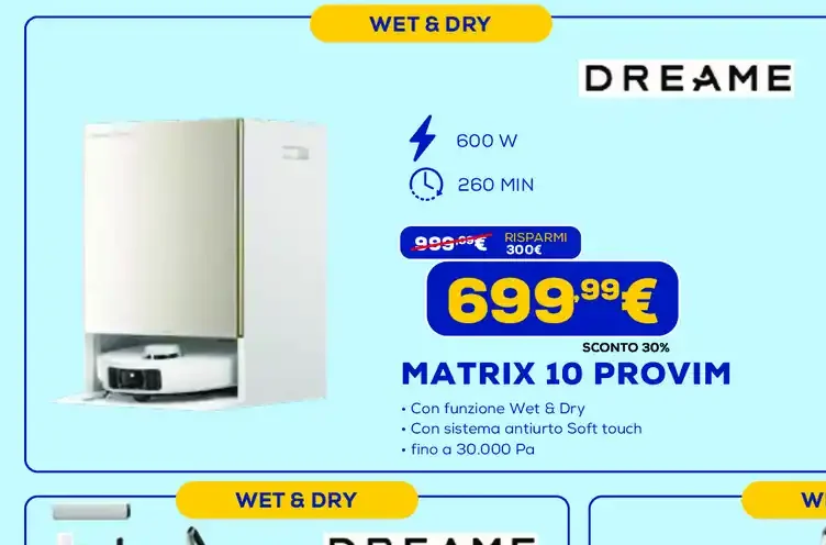 Robot lavapavimenti Dreame Matrix 10 Provim