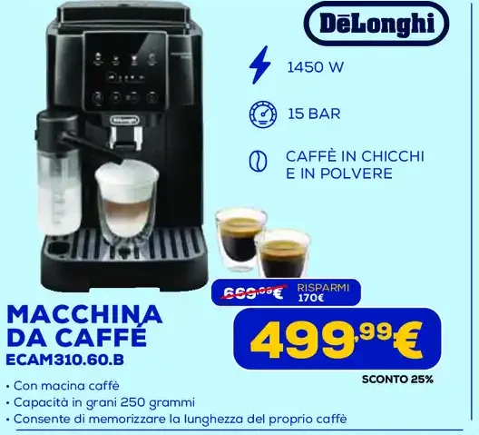 Macchina da caffè DeLonghi ECAM310.60.B